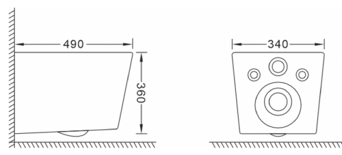 Комплект Oliveeka инсталляция OL-MQ-003 с унитазом OL-5014 и кнопкой OL-E12-BN