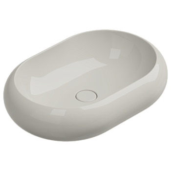 Раковина накладная 60x42 см GSG Ceramic Design Petra PELAV60013, пергамон глянцевый