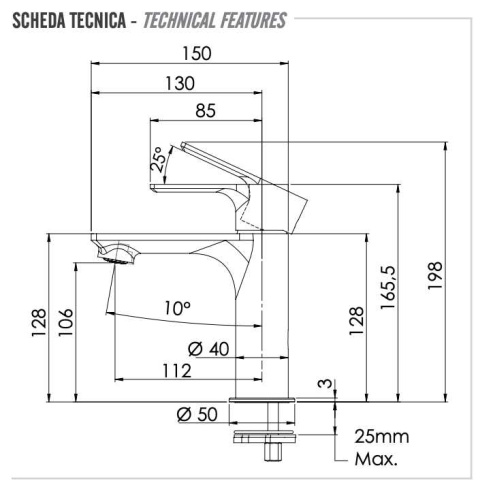 Смеситель для раковины Remer Energy EY12