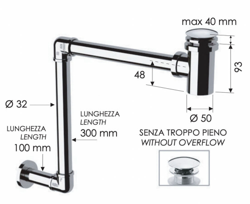Сифон с донным клапаном Remer 984