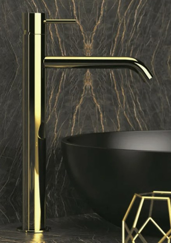 Смеситель для раковины Remer X Style X11LXLDO, золото глянцевое