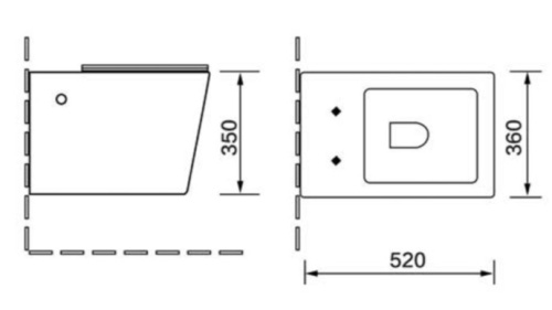 Унитаз подвесной Vincea Q-Line VT1-12G1B