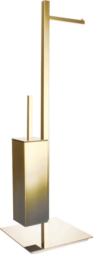 Напольная стойка с бумагодержателем и ёршиком Vivi Felice F0312 ORO OPACO Напольная стойка с бумагодержателем и ёршиком Vivi Felice F0312 ORO OPACO