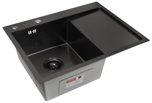 Мойка кухонная Arfeka Eco AR 650*500 L black PVD NANO