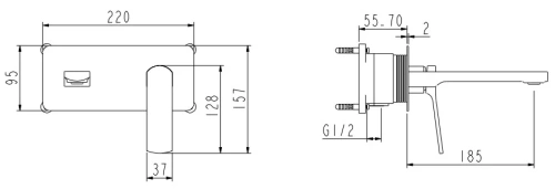Смеситель для раковины Nemo Prima NM-1313-BGM brush gun metal