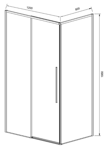 Душевой уголок Vincea Slim-N VSR-4SN8012CLG