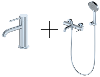 Душевая система для ванны со смесителем Oliveeka OL-639017+88139017-CR