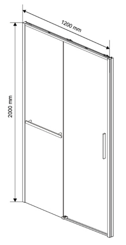 Душевая дверь Vincea Slim Soft VDS-1SS120CLGM