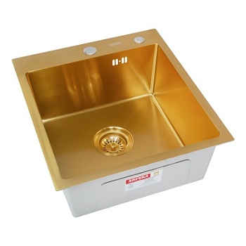 Мойка кухонная Arfeka Eco AR 450*500 gold PVD NANO