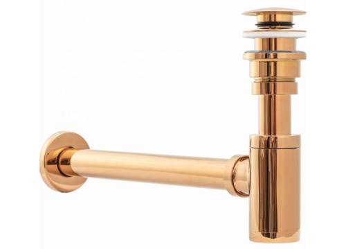 Сифон с донным клапаном универсальным Rea Rose Gold A8541
