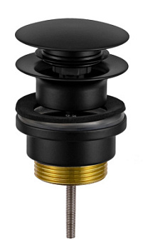 Донный клапан универсальный 1”1/4 Remer 905CCR114NO, черный матовый