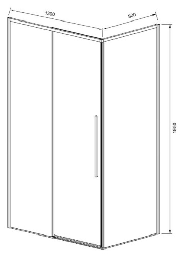 Душевой уголок Vincea Slim-N VSR-4SN8013CGB