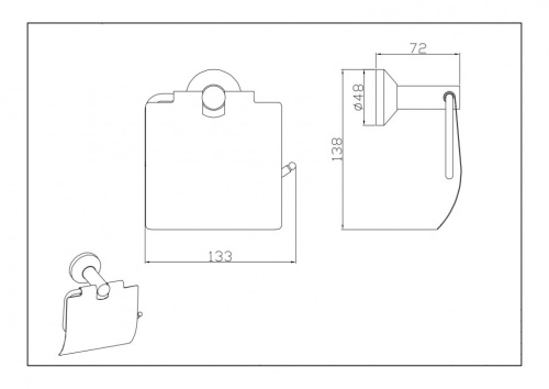 Бумагодержатель CeramaLux Fleur 78307
