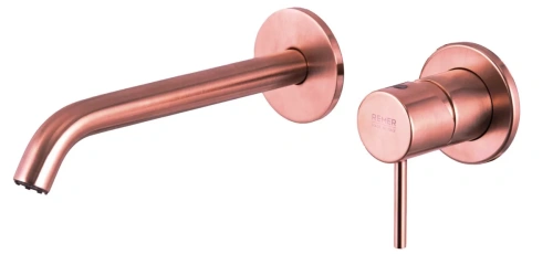 Смеситель для раковины Remer X-style X15PLRP, медь брашированная