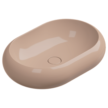 Раковина накладная 60x42 см GSG Ceramic Design Petra PELAV60039, Rosa Glossy