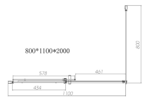 Душевой уголок Vincea Dice VSR-4D8011CLGM