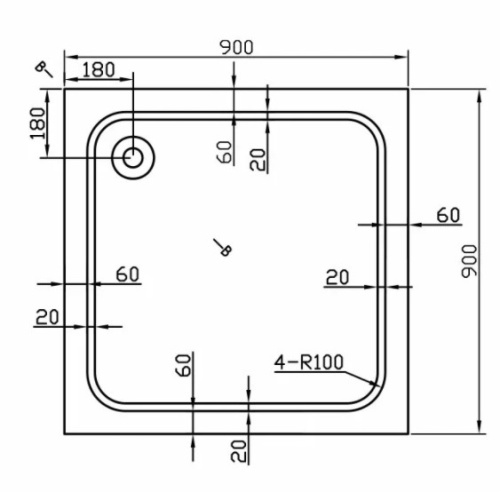 Душевой поддон Vincea VST-2AS-9090