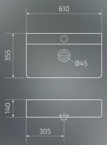 Умывальник Gid Bm1344