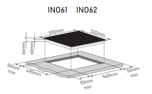 Индукционная варочная панель Zorg INO61 black