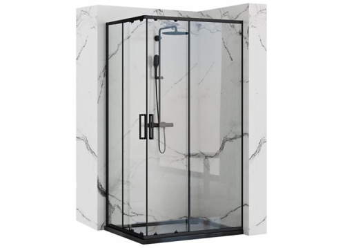 Душевой уголок Rea Punto Black 80x100 K4806