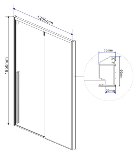 Душевая дверь Vincea Lugano VDS-1L120CL-1