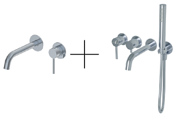 Душевая система для ванны со смесителем Oliveeka OL-889017+88869017-CR