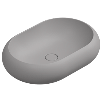 Раковина накладная 60x42 см GSG Ceramic Design Petra PELAV60038, Fumo Matt
