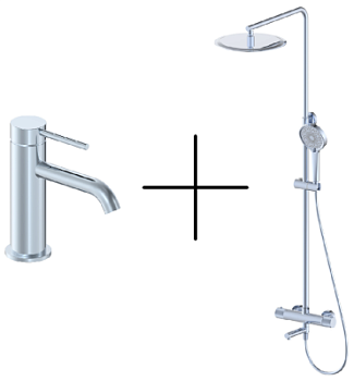 Душевая стойка со смесителем Oliveeka OL-739902+88139017-CR