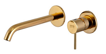 Смеситель для раковины Remer X Style X15PLDO, золото глянцевое