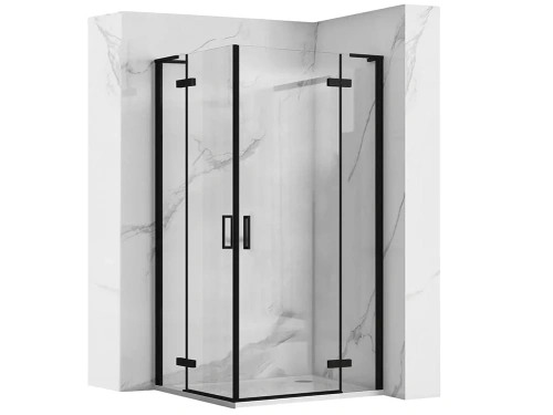 Душевой уголок Rea Hugo Double black 90x90 K6601