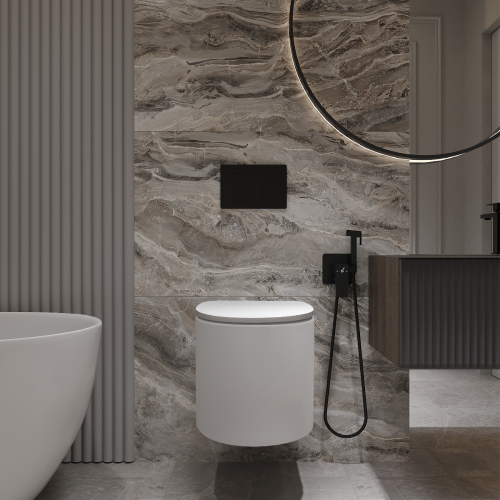 Комплект Oliveeka инсталляция OL-MQ-003 с унитазом OL-G27 и кнопкой OL-E12-MB