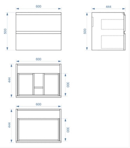 Тумба подвесная Vela Каскад 60П под Classica (белый глянец) TU6199