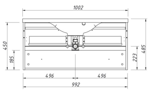 Тумба подвесная Caprigo Accord 100 2221-SF019