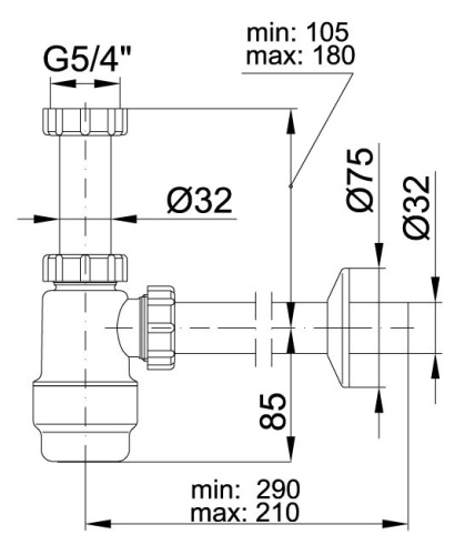 Сифон для умывальника Styron STY-533-2