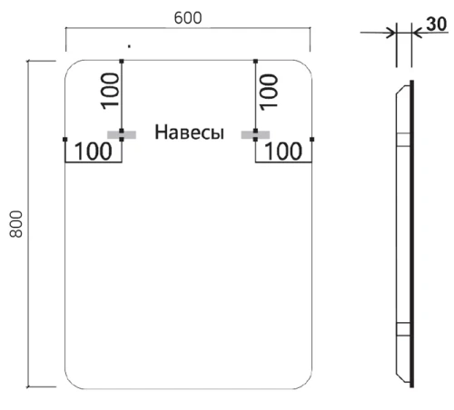 Зеркало Vincea LED 600×800 VLM-3VC600B