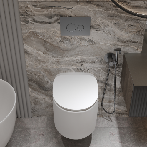 Комплект Oliveeka инсталляция OL-MQ-003 с унитазом OL-G27 и кнопкой OL-R22-BGM