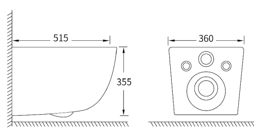 Комплект Oliveeka инсталляция OL-MQ-003 с унитазом OL-1216 и кнопкой OL-E12-CR