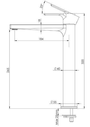 Смеситель для раковины Mariani Kali A37398KL12