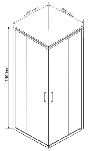 Душевой уголок Vincea Garda VSS-1G8011CLGM