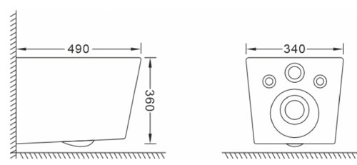 Комплект Oliveeka инсталляция OL-MQ-003 с унитазом OL-5014 и кнопкой OL-E12-CR