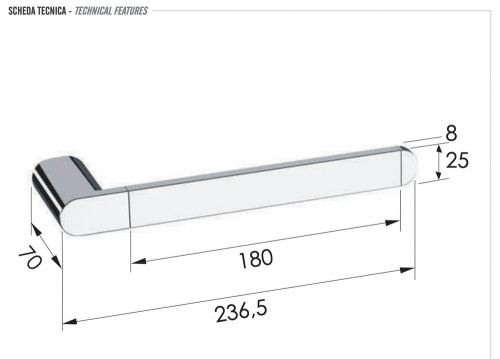 Полотенцедержатель Remer Lounge LN44NO, черный матовый