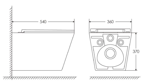Комплект Oliveeka инсталляция OL-MQ-003 с унитазом OL-6016 и кнопкой OL-E12-BN