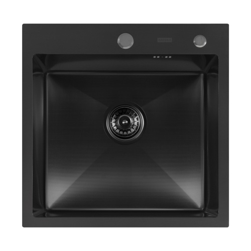 Мойка кухонная Arfeka Eco AR 500*500 black PVD NANO decor millet grains