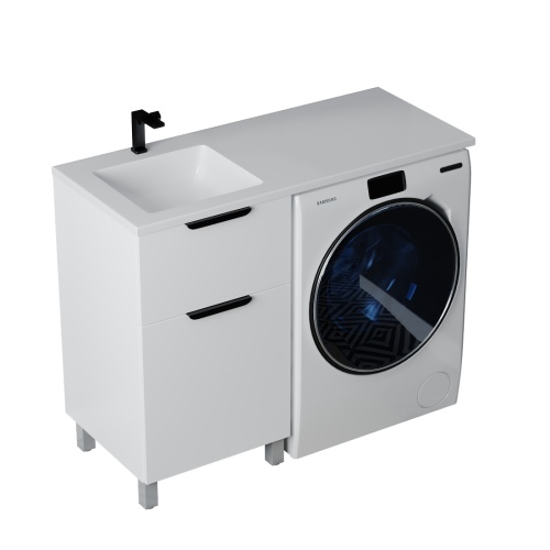 Тумба напольная Vela Каскад Хекси 48Н под Kamilla 110 (белый мат) TU252460