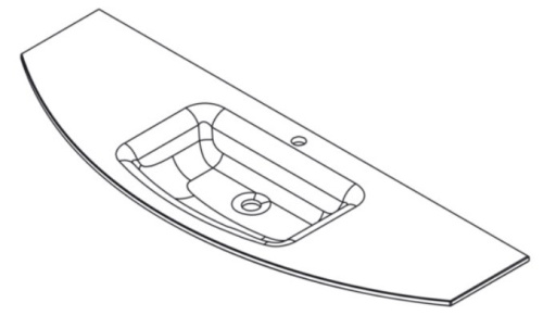 Умывальник Caprigo Legato 140 OW15-3016-R019