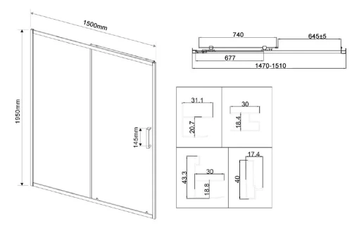 Душевая дверь Vincea City VDS-5CT150CL