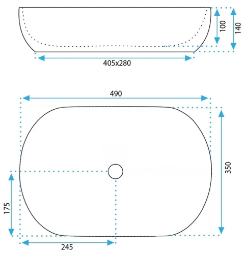 Умывальник Rea Lisa Beige Shiny U6380
