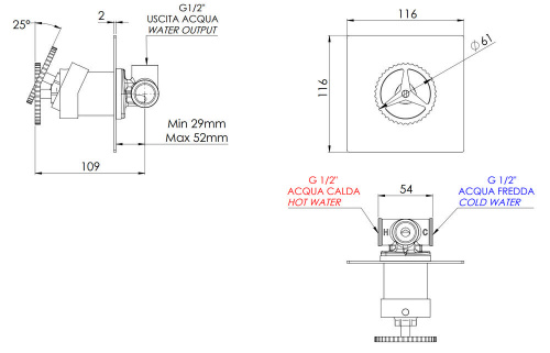 Смеситель для душа Remer Chrono CH30Q