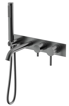 Смеситель для ванны Nemo Round NM-2353BGM brush gun metal