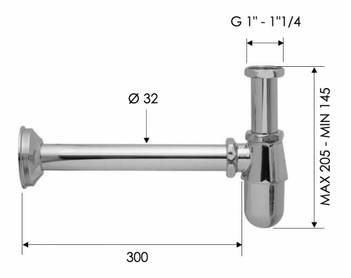 Сифон 1" Remer 97010